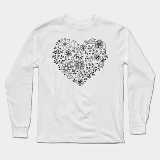 Flower Heart Long Sleeve T-Shirt